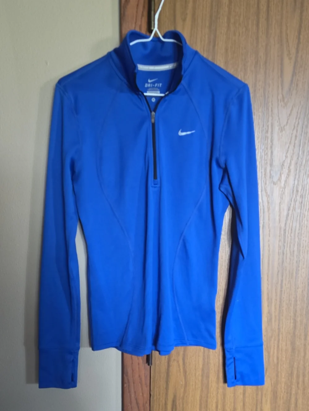 Nike Women's Bright Blue Dri-FIT Quarter-Zip Utility Jacket